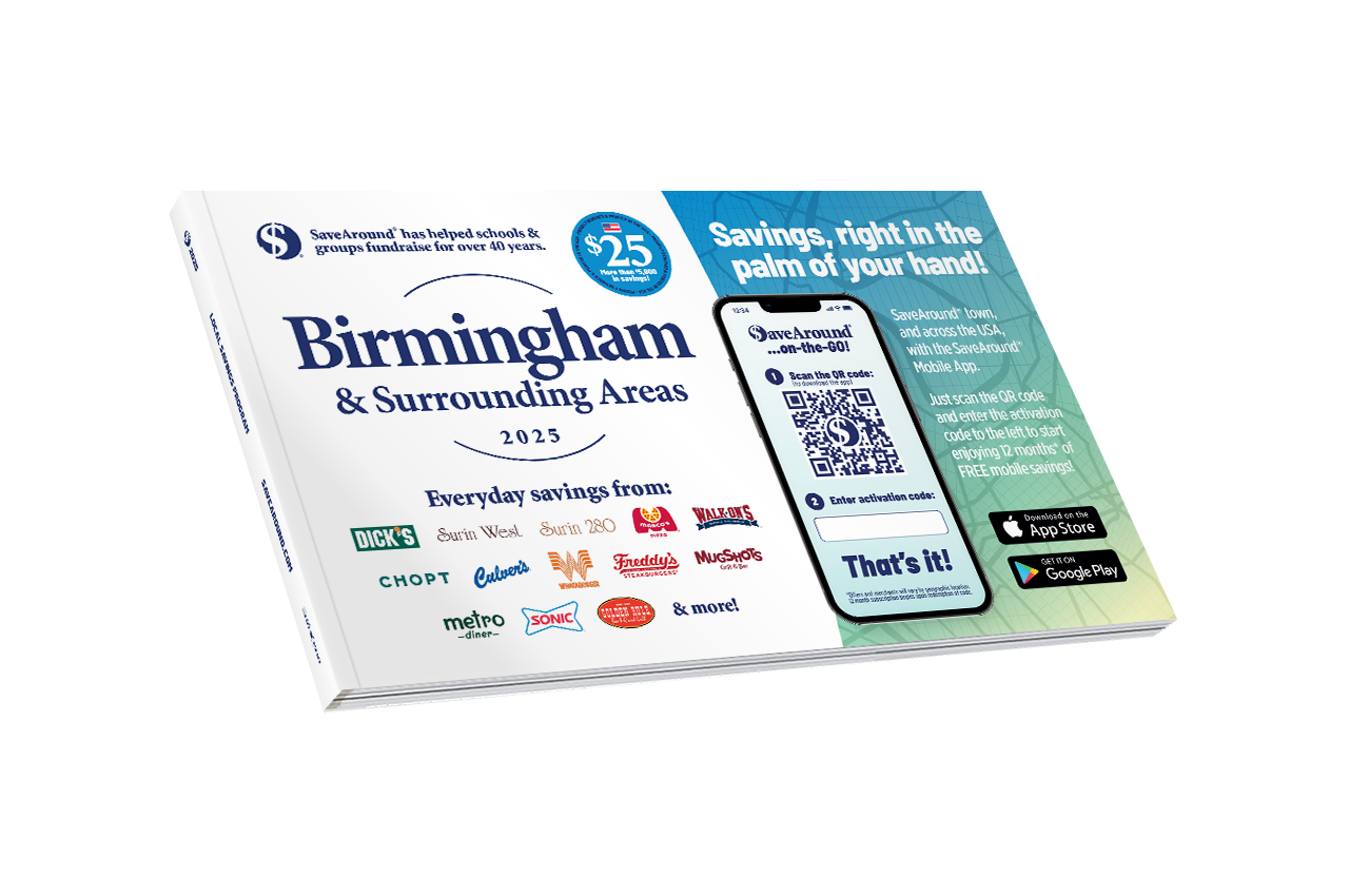 2025 Birmingham & Surrounding Areas SaveAround® Coupon Book