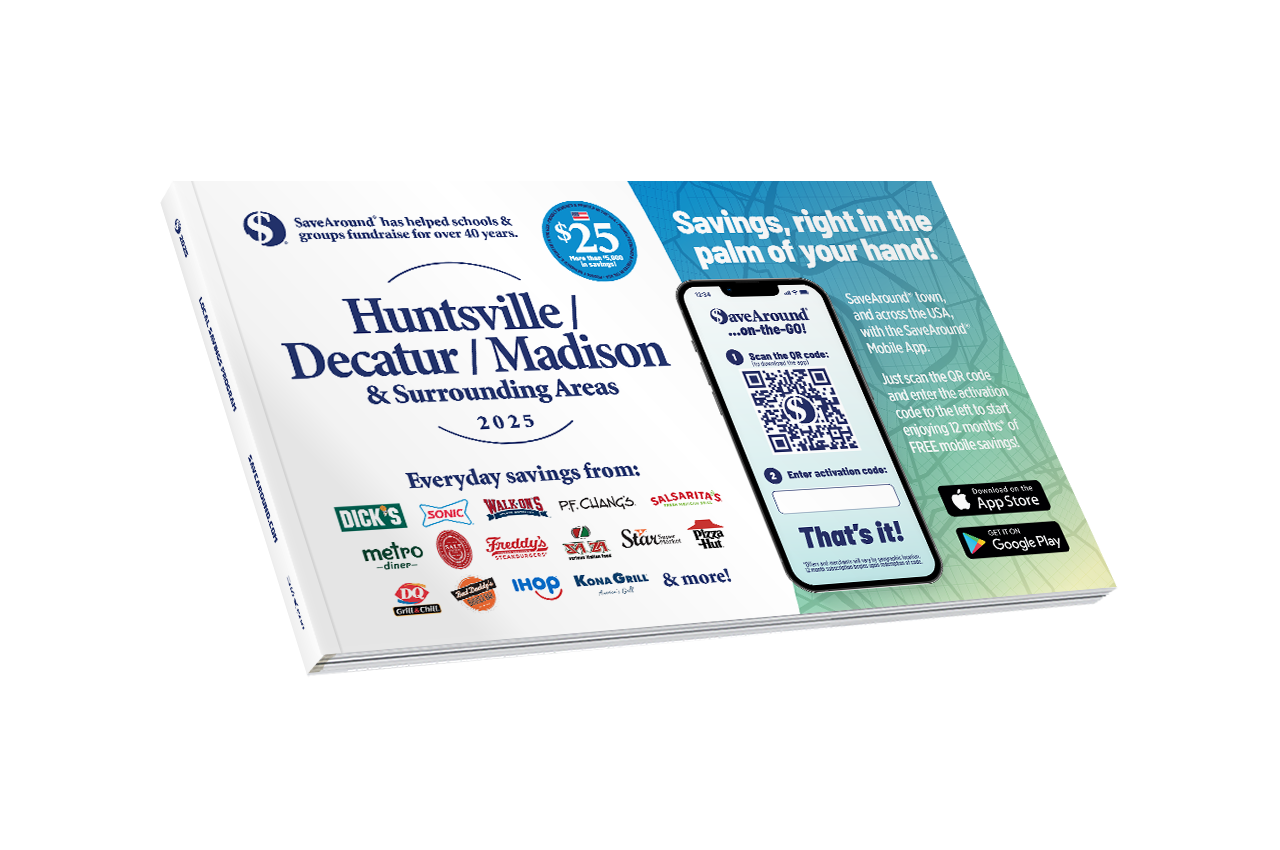 2025 Huntsville / Decatur / Madison & Surrounding Areas SaveAround® Coupon Book