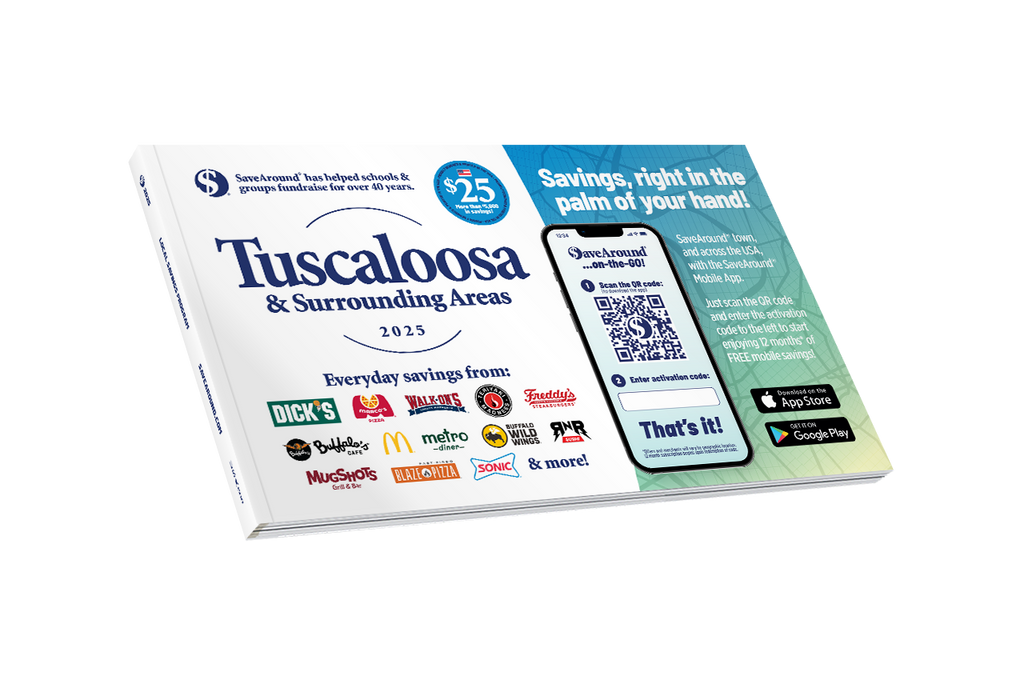 2025 Tuscaloosa & Surrounding Areas SaveAround® Coupon Book