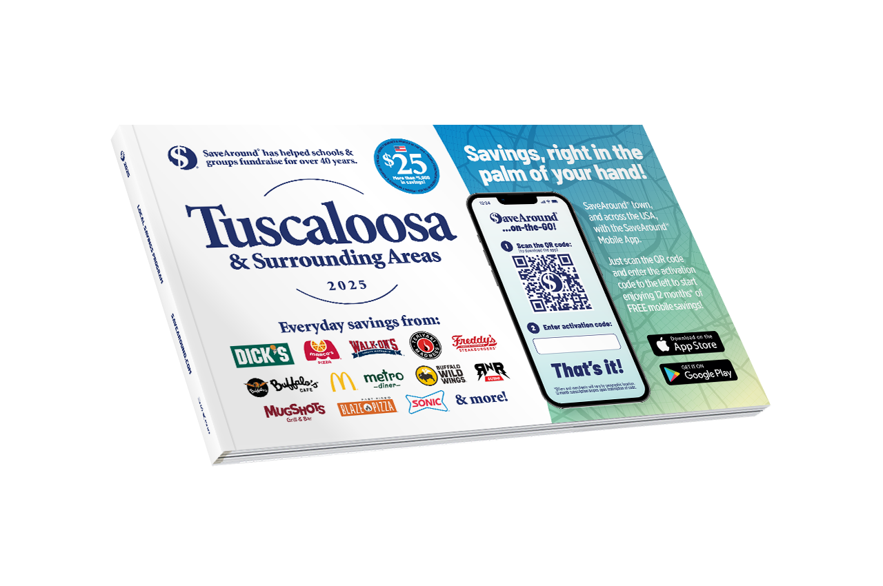 2025 Tuscaloosa & Surrounding Areas SaveAround® Coupon Book