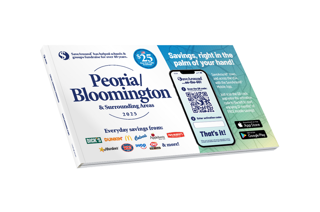 2025 Peoria/Bloomington & Surrounding Areas SaveAround® Coupon Book