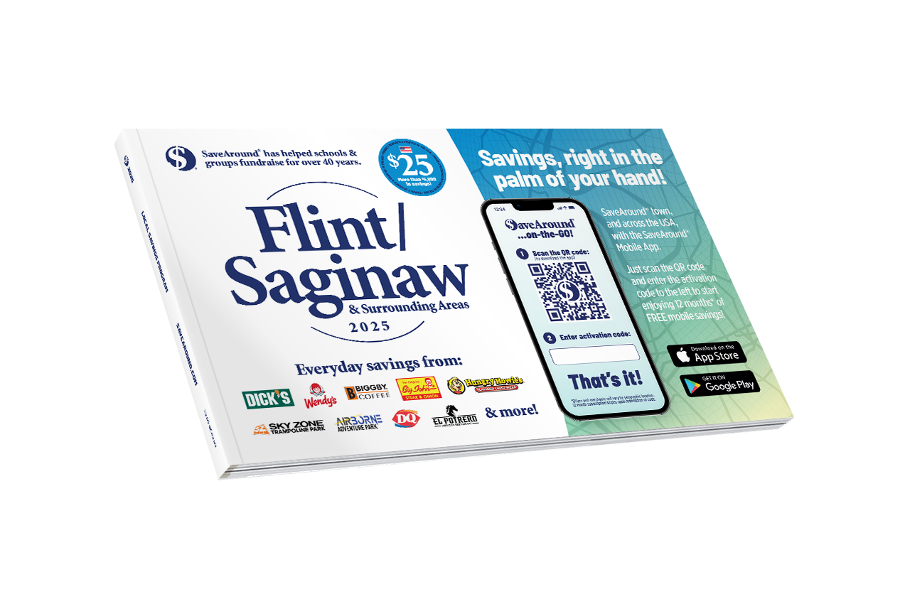 2025 Flint/Saginaw & Surrounding Areas SaveAround® Coupon Book