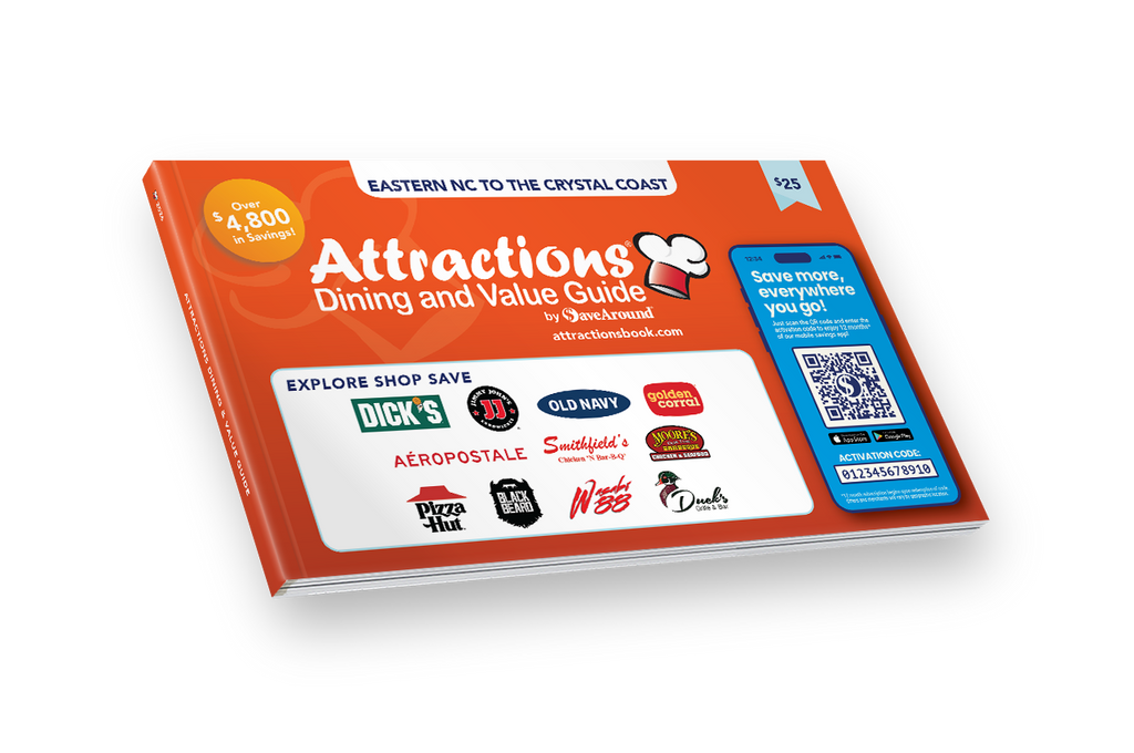 2026 Eastern NC to the Crystal Coast Attractions Coupon Book