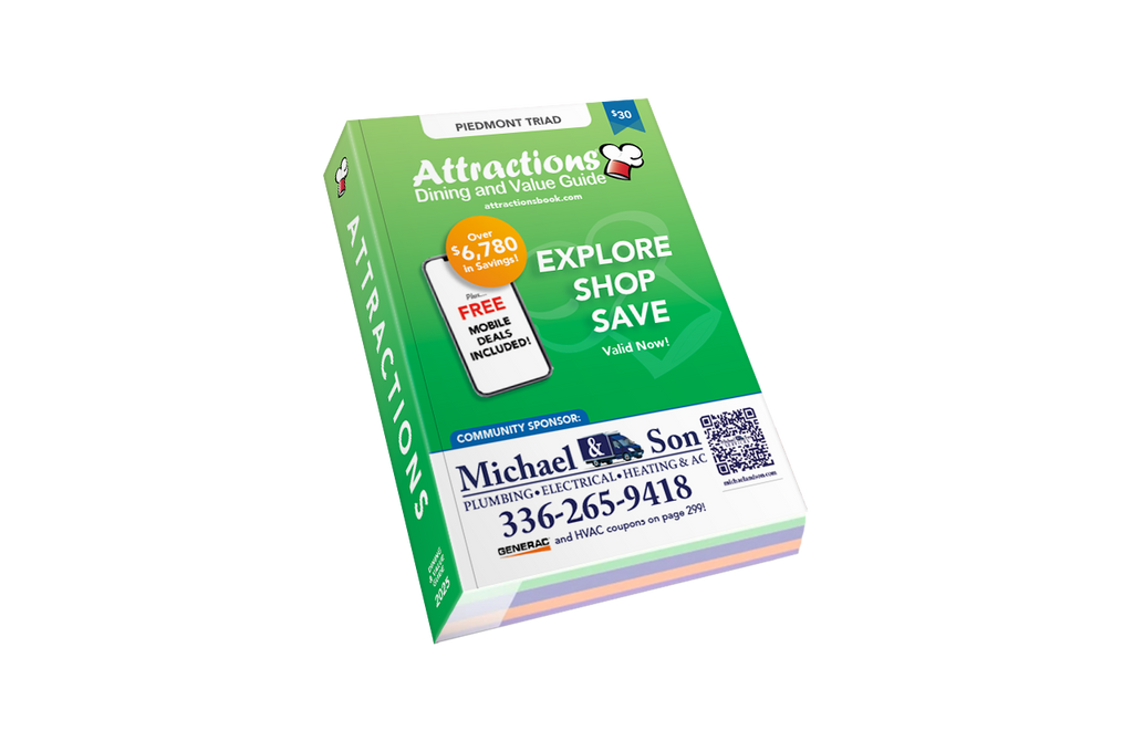 2025 Piedmont Triad NC Attractions Coupon Book